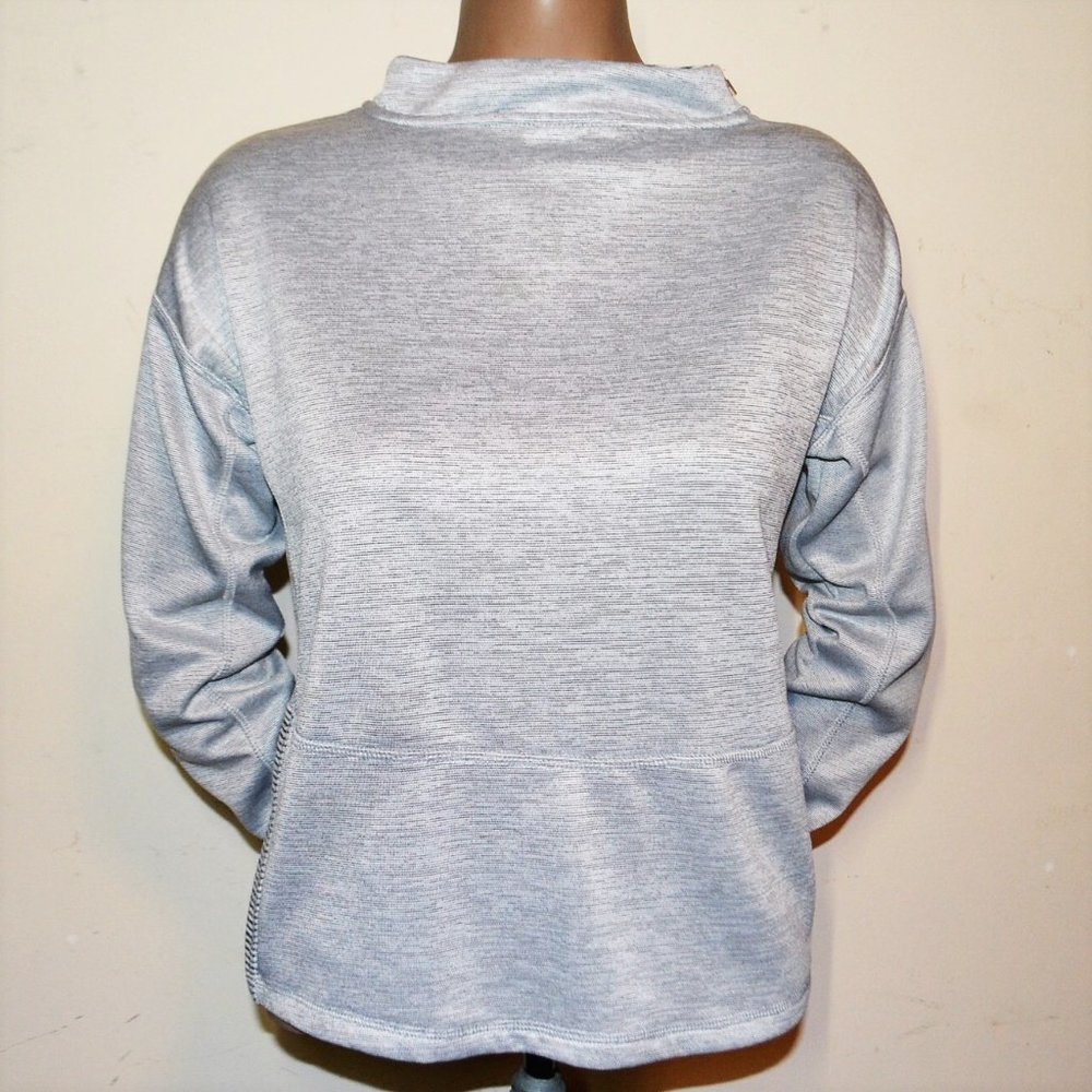 Champion Striped Long Sleeve Zipper Neck Pullover